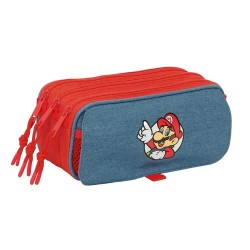 Safta Triple Big Super Mario pencil case - Red (Multicolor) ученически,принадлежности,safta,triple,big,super,mario,pencil,case,red,(multicolor)