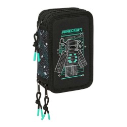 Safta Triple Minecraft Screen pencil case 37 units - Black (Multicolor) ученически,принадлежности,safta,triple,minecraft,screen,pencil,case,37,units,black,(multicolor)