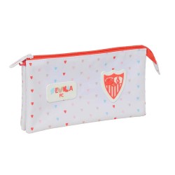 Safta Triple Sevilla FC Preschool pencil case - White (Multicolor) ученически,принадлежности,safta,triple,sevilla,fc,preschool,pencil,case,white,(multicolor)