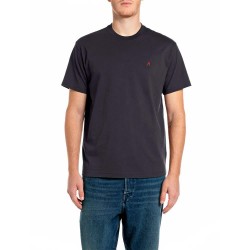Тениска Replay M12BE.000.00QMJ short sleeve T-shirt - Black (Vulcan) тениска,мъжки,тениски,дамски,тениски,replay,m12be.000.00qmj,short,sleeve,t,shirt,black,(vulcan)