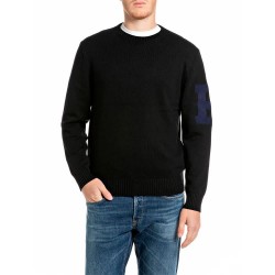 Блуза Replay UK0087.000.72228 sweater - Black (Black) блуза,мъжки,пуловери,дамски,пуловери,replay,uk0087.000.72228,sweater,black,(black)