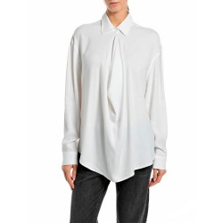 Replay W000R.000.72436 shirt - White (Natural White) дамски,ризи,мъжки,ризи,replay,w000r.000.72436,shirt,white,(natural,white)
