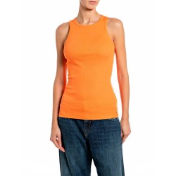 Тениска Replay W001P.000.7225QW sleeveless T-shirt - Orange (Orange Peel) тениска,мъжки,тениски,дамски,тениски,replay,w001p.000.7225qw,sleeveless,t,shirt,orange,(orange,peel)