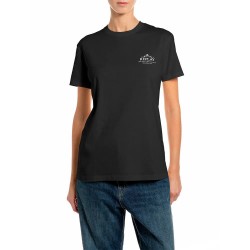 Тениска Replay W002G.001.00QMJ T-shirt - Black (Black) тениска,мъжки,тениски,дамски,тениски,replay,w002g.001.00qmj,t,shirt,black,(black)