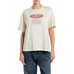 Тениска Replay W08NU.001.00L00G T-shirt - White (White Asparagus) тениска,мъжки,тениски,дамски,тениски,replay,w08nu.001.00l00g,t,shirt,white,(white,asparagus)