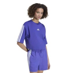 Тениска Adidas Essentials 3 Stripes Cotton Loose short sleeve T-shirt - Blue / Purple (Pure Purple / White) тениска,мъжки,тениски,дамски,тениски,adidas,essentials,3,stripes,cotton,loose,short,sleeve,t,shirt,blue,purple,(pure,purple,white)