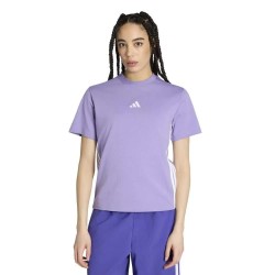 Тениска Adidas Essentials 3 Stripes Cotton short sleeve T-shirt - Purple (Magic Lilac / White) тениска,мъжки,тениски,дамски,тениски,adidas,essentials,3,stripes,cotton,short,sleeve,t,shirt,purple,(magic,lilac,white)