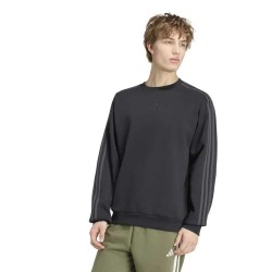 Поларена блуза Adidas Essentials 3 Stripes Fleece sweatshirt - Black (Black / Carbon) поларена,блуза,мъжки,пуловери,adidas,essentials,3,stripes,fleece,sweatshirt,black,(black,carbon)