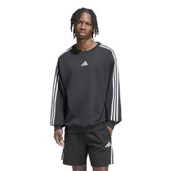 блуза,мъжки,пуловери,adidas,essentials,3,stripes,french,terry,sweatshirt,black,(black,white)