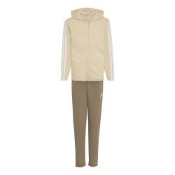 Анцуг Adidas Essentials 3 Stripes French Terry tracksuit - Beige (Crystal Linen / White) анцуг,детски,анцузи,adidas,essentials,3,stripes,french,terry,tracksuit,beige,(crystal,linen,white)