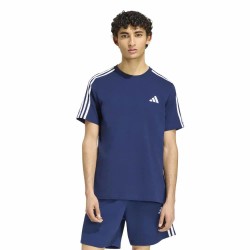 Тениска Adidas Essentials 3 Stripes Single Jersey Left Chest Branded short sleeve T-shirt - Blue (Team Navy Blue 2 / White) тениска,мъжки,тениски,дамски,тениски,adidas,essentials,3,stripes,single,jersey,left,chest,branded,short,sleeve,t,shirt,blue,(team,navy,blue,2,white)