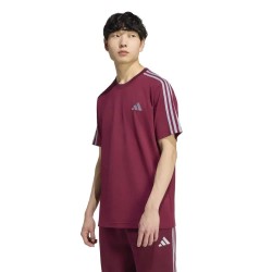Тениска Adidas Essentials 3 Stripes Single Jersey Left Chest Branded short sleeve T-shirt - Purple (Team Maroon 2 / Slate) тениска,мъжки,тениски,дамски,тениски,adidas,essentials,3,stripes,single,jersey,left,chest,branded,short,sleeve,t,shirt,purple,(team,maroon,2,slate)