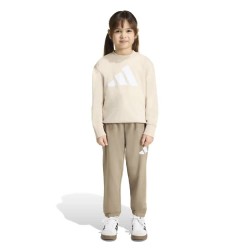 Adidas Essentials Joggers set - Beige (Crystal Linen / White / White) детски,екипи,adidas,essentials,joggers,set,beige,(crystal,linen,white,white)