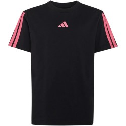 Тениска Adidas Essentials short sleeve T-shirt - Black (Black / Pink Fusion) тениска,мъжки,тениски,дамски,тениски,adidas,essentials,short,sleeve,t,shirt,black,(black,pink,fusion)