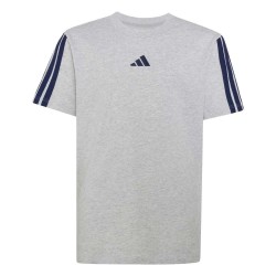 Тениска Adidas Essentials short sleeve T-shirt - Grey (Light Grey Heather / Dark Blue) тениска,мъжки,тениски,дамски,тениски,adidas,essentials,short,sleeve,t,shirt,grey,(light,grey,heather,dark,blue)