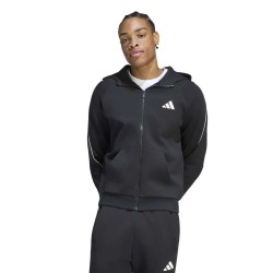 Блуза Adidas Stadium Small Logo full zip sweatshirt - Black (Black) блуза,мъжки,пуловери,adidas,stadium,small,logo,full,zip,sweatshirt,black,(black)