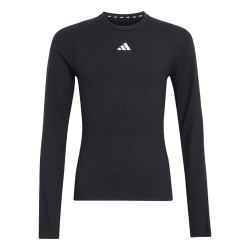 Тениска Adidas Techfit Climawarm long sleeve T-shirt - Black (Black / White) тениска,мъжки,тениски,дамски,тениски,adidas,techfit,climawarm,long,sleeve,t,shirt,black,(black,white)