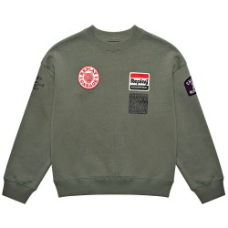 Блуза Replay SB91J4.000.00L35W sweatshirt - Green (Military) блуза,детски,блузи,replay,sb91j4.000.00l35w,sweatshirt,green,(military)
