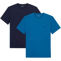Emporio armani EM000391_AF25056 short sleeve base layer 2 units - Blue (Blue / Blue) мъжко,бельо,emporio,armani,em000391,af25056,short,sleeve,base,layer,2,units,blue,(blue,blue)