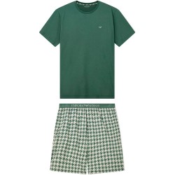 Пижама Emporio armani EM000400_AF25040 short sleeve pyjama - Green (Green / Green Pied) пижама,мъжки,пижами,emporio,armani,em000400,af25040,short,sleeve,pyjama,green,(green,green,pied)
