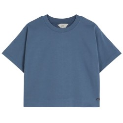 Тениска Lee Cropped Relaxed Fit short sleeve T-shirt - Blue (Bering Sea) тениска,мъжки,тениски,дамски,тениски,lee,cropped,relaxed,fit,short,sleeve,t,shirt,blue,(bering,sea)