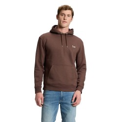 суичър,мъжки,пуловери,lee,essential,regular,fit,hoodie,brown,(shaved,chocolate)