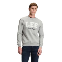 Блуза Lee Original Crew Regular Fit sweatshirt - Grey (Mid Grey Mele) блуза,мъжки,пуловери,lee,original,crew,regular,fit,sweatshirt,grey,(mid,grey,mele)
