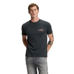 Тениска Lee Varsity Regular Fit short sleeve T-shirt - Grey (Washed Black) тениска,мъжки,тениски,дамски,тениски,lee,varsity,regular,fit,short,sleeve,t,shirt,grey,(washed,black)