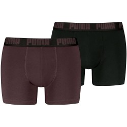 Боксерки Puma Everyday Basic boxers 2 units - Brown / Black (Chocolate Fondue / Black) боксерки,мъжко,бельо,puma,everyday,basic,boxers,2,units,brown,black,(chocolate,fondue,black)