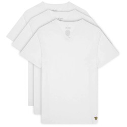 Тениска Lyle & scott Basic short sleeve v neck T-shirt 3 units - White (White) тениска,мъжки,тениски,дамски,тениски,lyle,&,scott,basic,short,sleeve,v,neck,t,shirt,3,units,white,(white)
