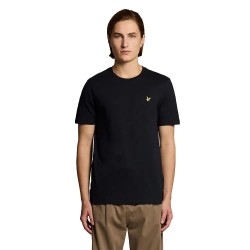 Тениска Lyle & scott Fine Slub short sleeve T-shirt - Black (Jet Black) тениска,мъжки,тениски,дамски,тениски,lyle,&,scott,fine,slub,short,sleeve,t,shirt,black,(jet,black)
