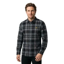 Риза с дълъг ръкав Lyle & scott LW2314V long sleeve shirt - Black / Grey (Jet Black / White) риза,с,дълъг,ръкав,дамски,ризи,мъжки,ризи,lyle,&,scott,lw2314v,long,sleeve,shirt,black,grey,(jet,black,white)