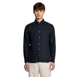 Риза с дълъг ръкав Lyle & scott LW2445V long sleeve shirt - Blue (Carbon) риза,с,дълъг,ръкав,дамски,ризи,мъжки,ризи,lyle,&,scott,lw2445v,long,sleeve,shirt,blue,(carbon)