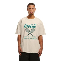 Тениска Merchcode Coca Cola Tennis Club short sleeve T-shirt - Beige (Sand) тениска,мъжки,тениски,дамски,тениски,merchcode,coca,cola,tennis,club,short,sleeve,t,shirt,beige,(sand)