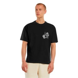 Тениска Merchcode Deathrow L.A Skull Hands Heavy Oversize short sleeve T-shirt - Black (Black) тениска,мъжки,тениски,дамски,тениски,merchcode,deathrow,l.a,skull,hands,heavy,oversize,short,sleeve,t,shirt,black,(black)