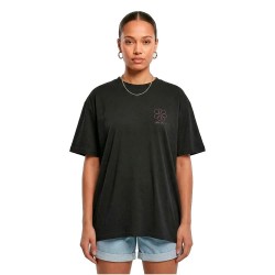 Тениска Urban classics Flower short sleeve T-shirt - Black (Black) тениска,мъжки,тениски,дамски,тениски,urban,classics,flower,short,sleeve,t,shirt,black,(black)