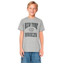 Тениска Urban classics New York Brooklyn short sleeve T-shirt - Grey (Heather Grey) тениска,мъжки,тениски,дамски,тениски,urban,classics,new,york,brooklyn,short,sleeve,t,shirt,grey,(heather,grey)