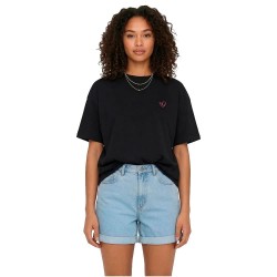 Тениска Urban classics Rainbow Heart short sleeve T-shirt - Black (Black) тениска,мъжки,тениски,дамски,тениски,urban,classics,rainbow,heart,short,sleeve,t,shirt,black,(black)