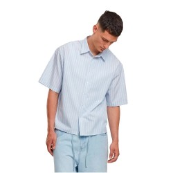Риза с къс ръкав Urban classics TB8218 short sleeve shirt - Blue (Freeze Blue) риза,с,къс,ръкав,дамски,ризи,мъжки,ризи,urban,classics,tb8218,short,sleeve,shirt,blue,(freeze,blue)