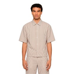 Риза с къс ръкав Urban classics TB8417 short sleeve shirt - Beige (Brown Mocca / White) риза,с,къс,ръкав,дамски,ризи,мъжки,ризи,urban,classics,tb8417,short,sleeve,shirt,beige,(brown,mocca,white)