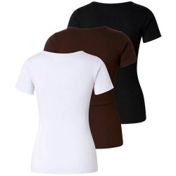 Тениска Urban classics TB8567B short sleeve T-shirt 3 units - Multicolor (White / Black / Warm Brown) тениска,мъжки,тениски,дамски,тениски,urban,classics,tb8567b,short,sleeve,t,shirt,3,units,multicolor,(white,black,warm,brown)