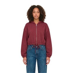Блуза Urban classics TB8635 full zip sweatshirt - Red (Burgundy) блуза,дамски,блузи,urban,classics,tb8635,full,zip,sweatshirt,red,(burgundy)