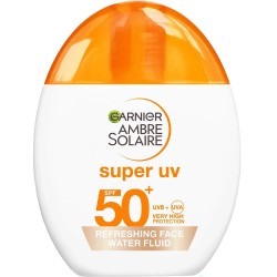 Garnier Ambre Solaire Super UV Refreshing Face Water Fluid SPF 50+ 40 ml Facial Sunscreen - White (White / Orange) козметика,за,защита,от,слънце,garnier,ambre,solaire,super,uv,refreshing,face,water,fluid,spf,50+,40,ml,facial,sunscreen,white,(white,orange)