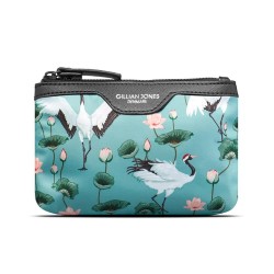 Gillian jones Crane Dance Print beauty accessories set - Green (Blue / White) специфични,козметични,продукти,gillian,jones,crane,dance,print,beauty,accessories,set,green,(blue,white)