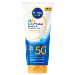 козметика,за,защита,от,слънце,nivea,kids,daily,uv,protect,spf50+,100,ml,sunscreen,clear,(white,blue)