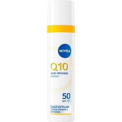 козметика,за,защита,от,слънце,nivea,q10,anti,wrinkle,expert,daily,uv,fluid,spf50,40,ml,sunscreen,blue,(white,yellow)