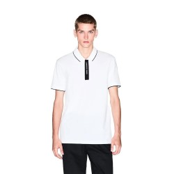 Armani exchange XM001285_AF12481 short sleeve polo - White (Off White) дамски,блузи,с,яка,мъжки,блузи,с,яка,armani,exchange,xm001285,af12481,short,sleeve,polo,white,(off,white)