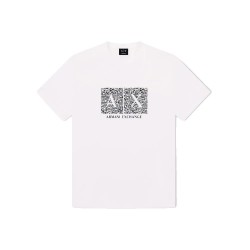 Тениска Armani exchange XM003100_AF10356 short sleeve T-shirt - White (Off White) тениска,мъжки,тениски,дамски,тениски,armani,exchange,xm003100,af10356,short,sleeve,t,shirt,white,(off,white)