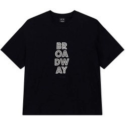 Тениска Armani exchange XW002972_AF10356 short sleeve T-shirt - Black (Black) тениска,мъжки,тениски,дамски,тениски,armani,exchange,xw002972,af10356,short,sleeve,t,shirt,black,(black)