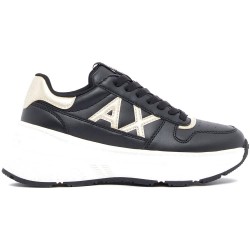 Маратонки Armani exchange XW003106_AF27406 trainers - Black (Black / Pale Gold) маратонки,мъжки,маратонки,дамски,маратонки,armani,exchange,xw003106,af27406,trainers,black,(black,pale,gold)